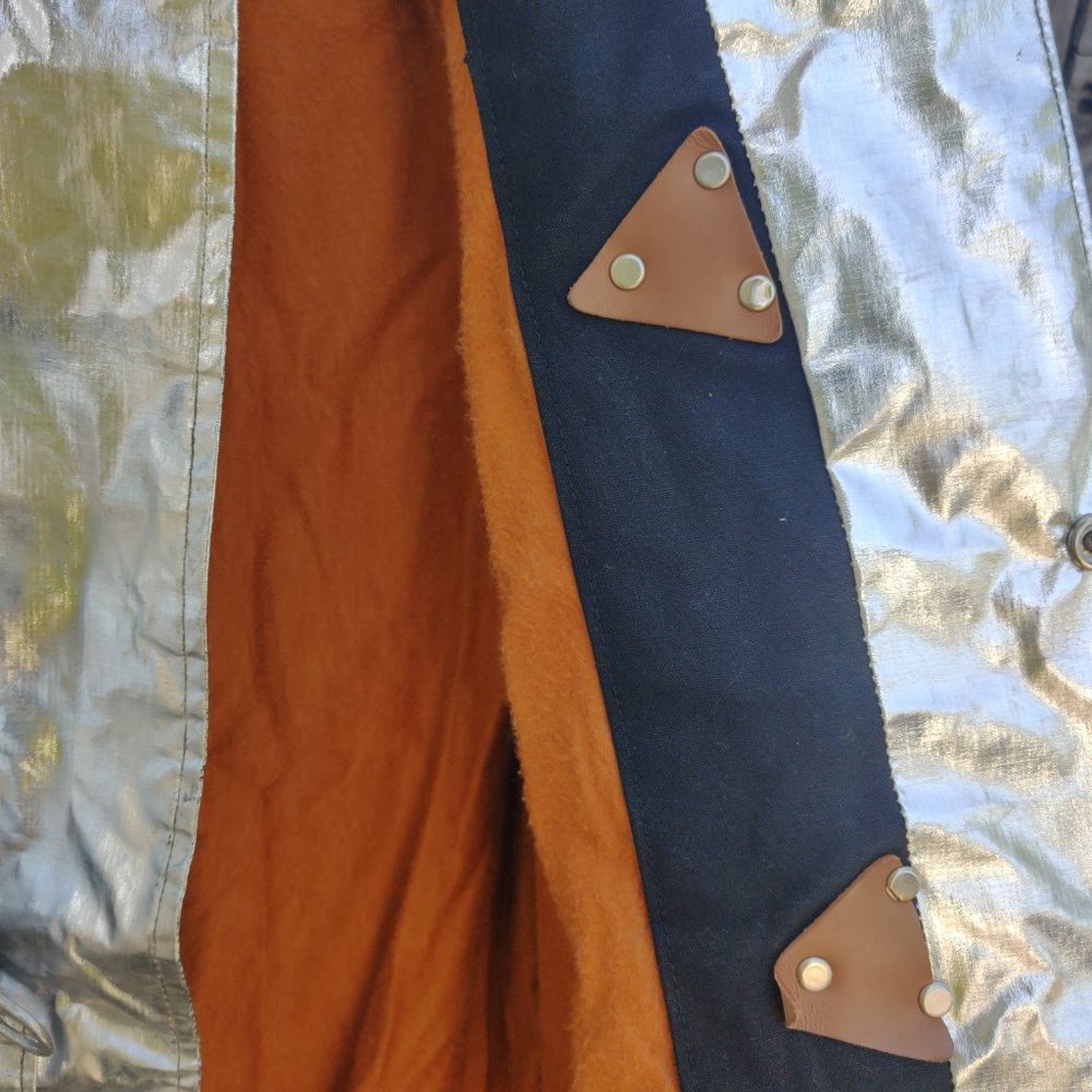 RARE 60s Vintage Silver Firefighter's Lined Parka | Size 42 | Made in USA - Picture 10 of 14